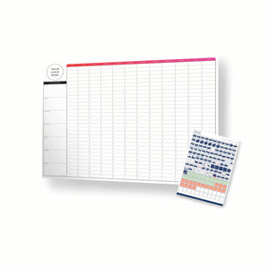 
                  
                    June to June Year Planner |A0 Laminated poster with Stickers + Whiteboard Marker LOGO PACKAGE
                  
                